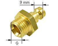 Druckluftkupplungsstecker für Minikupplung (Typ 21) 