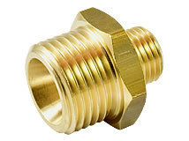 Isometrische Ansicht Doppelnippel, reduziert