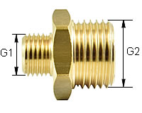 Doppelnippel, reduziert