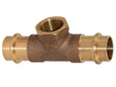 Pressfitting aus Rotguss, T-Stück, einseitiges IG Pressfitting aus Rotguss, T-Stück, einseitiges IG