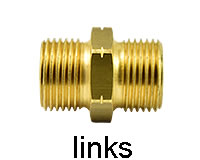 Doppelnippel mit Linksgewinde Doppelnippel mit Linksgewinde