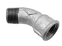 Bogen 45° (Innen -& Außengewinde) Bogen 45° (Innen -& Außengewinde)