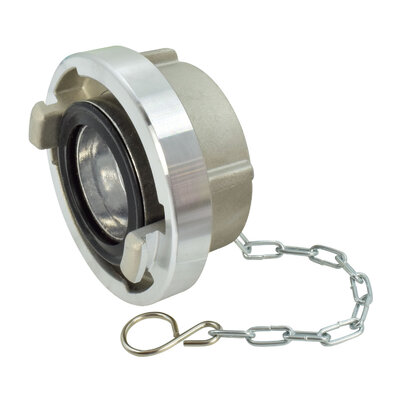 Blindkupplung mit Kette, Feuerwehrkupplung, Baugröße C