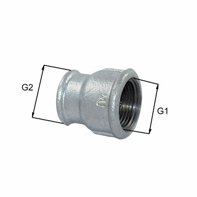 Reduziermuffe, Temperguss