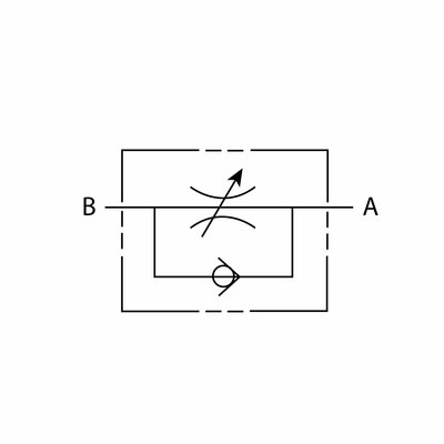 Drosselrückschlagventil Schaltzeichen