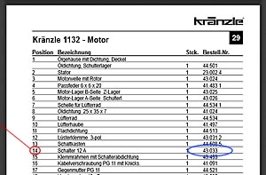 Ersatzteilbezeichnung