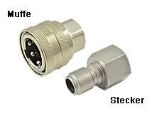 Hochdruck-Schnellverschlusskupplung Typ: Edelstahl Innengewinde