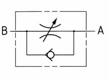 Schaltsymbol Drosselrückschlagventil HE-DRV
