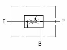 Schaltsymbol 3-Wege-Stromregler, doppelt kompensiert