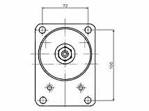 Technische Zeichnung Zahnradmotor Vorderansicht