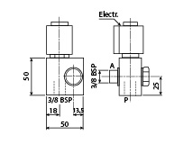 Maße 2/2-Wege-Magnetsitzventil