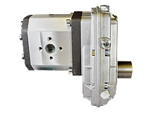 Seitenansicht Getriebepumpe mit Muffe