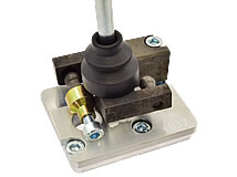 Detailansicht Einhebelbetätigung (Kreuzhebelstellung)