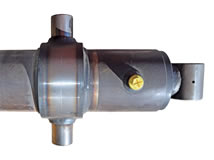 Holzspaltzylinder doppeltwirkend, mit Lasche