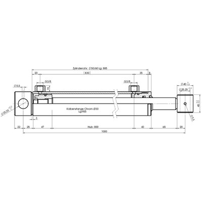 Technische Zeichnung, bemaßt