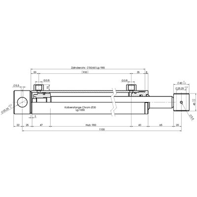 Technische Zeichnung, bemaßt