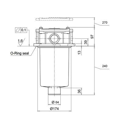 Rücklauffilter 240 l/min, G1/2