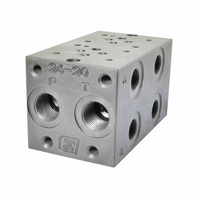 Mehrfachanschlussplatte, NG 6, 2 Sektionen