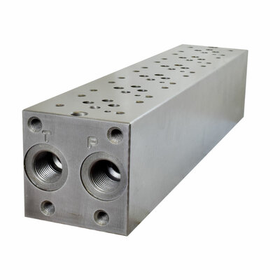 Mehrfachanschlussplatte, NG 6, 6 Sektionen