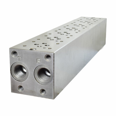 Mehrfachanschlussplatte, NG 6, 7 Sektionen