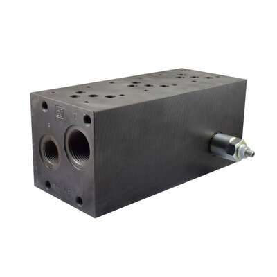 Mehrfachanschlussplatte mit Druckbegrenzungsventil, Nenngröße 10