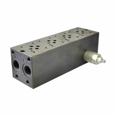 Mehrfachanschlussplatte mit Druckbegrenzungsventil, NG 6, 4 Sektionen