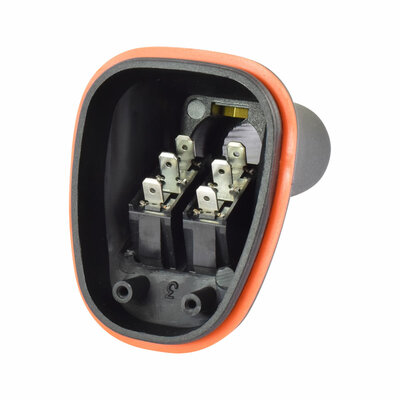 Schaltgriff, 14 mm Bohrung, 2 Wipptaster, HE-ET133S02