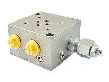 Anschlussplatte mit Druckbegrenzungsventil Anschlussplatte mit Druckbegrenzungsventil