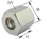 Bördel-Überwurfmutter