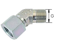 Einstellbare W-Verschraubung 45° 