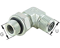 Einstellbare ORFS Winkeleinschraubverschraubung