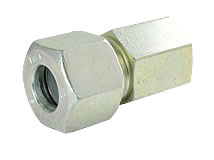 Isometrische Ansicht Gerade Aufschraubverschraubung mit Innengewinde. metrisch