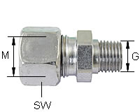 Gerade Einschraubverschraubung mit NPT-Gewinde