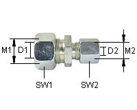 Gerade Reduzierverschraubung, leichte Reihe