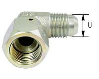 Einstellbare W-Verschraubung Typ EVW 90° 