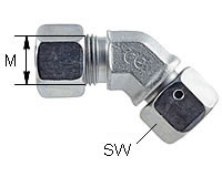 Einstellbare W-Verschraubung Typ 45EVW