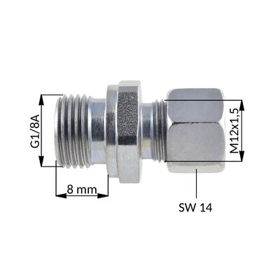 PE-GE 6-PL/R1/8 Maße