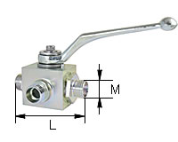 Umschalthahn mit L-Bohrung und Außengewinde