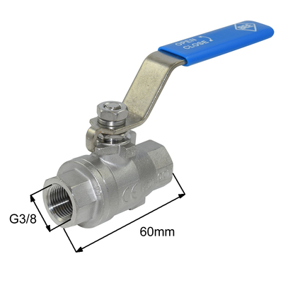 Niederdruckkugelhahn Innengewinde aus Edelstahl G3/8"