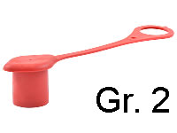 rote Staubkappe für Steckkupplungsstecker Gr. 2