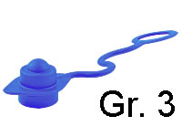 blaue Staubkappe für Steckkupplungsstecker Gr. 3