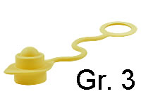 gelbe Staubkappe für Steckkupplungsstecker Gr. 6