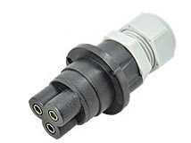 S-E3POL Rückansicht Elektroeinsatz für Multikupplungen