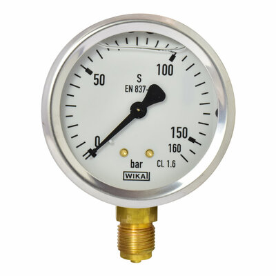Glyzerinmanometer Ø 63 mm, 0...160bar