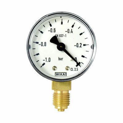 Manometer Ø 50 mm, -1...0bar (Vakuum)