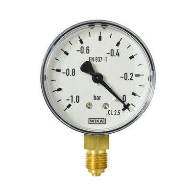 Manometer Ø 63 mm, -1...0bar (Vakuum), Kunststoff