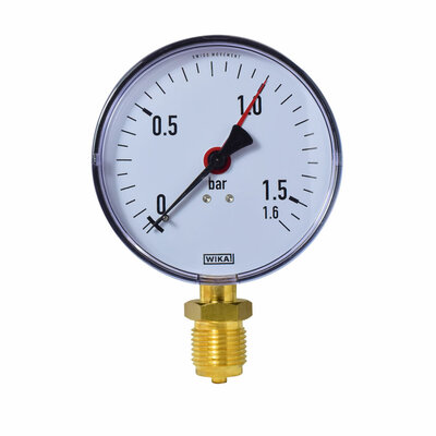 Manometer Ø 100 mm, 0...1,6bar, Kunststoff