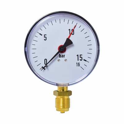 Manometer Ø 100 mm, 0...16bar, Kunststoff