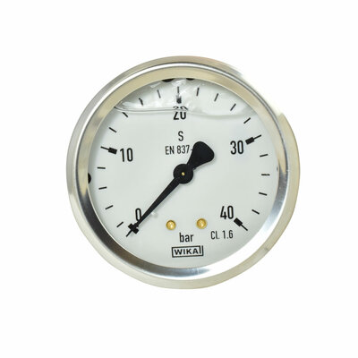 Glyzerinmanometer Ø 63 mm, 0...40bar mit Befestigungsbügel