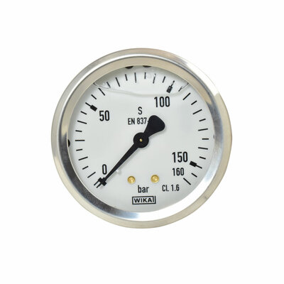 Glyzerinmanometer Ø 63 mm, 0...160bar mit Befestigungsbügel